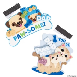 Father's Day Dog & Cat Magnet Craft Kit-12Pk